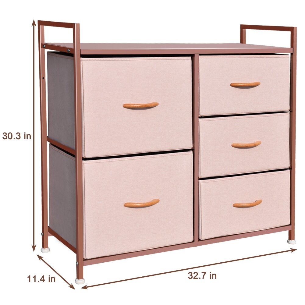 Rebrilliant Andresen 5 Drawer Storage Chest Wayfair